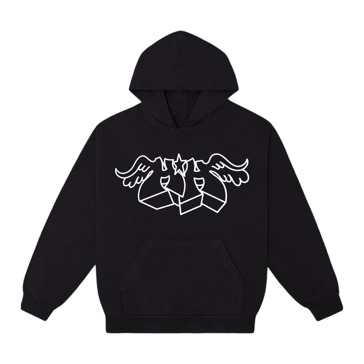 HH Wing Star Hoodie (Black/White)