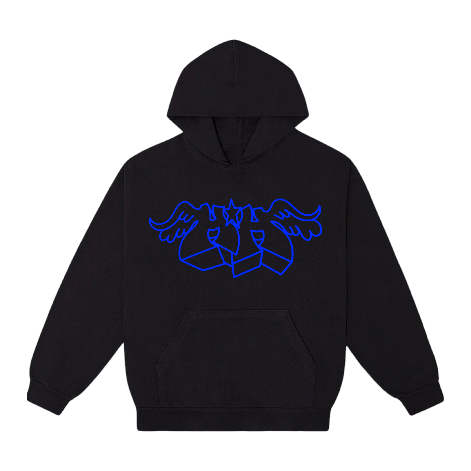 HH Wing Star Hoodie (Black/Blue)
