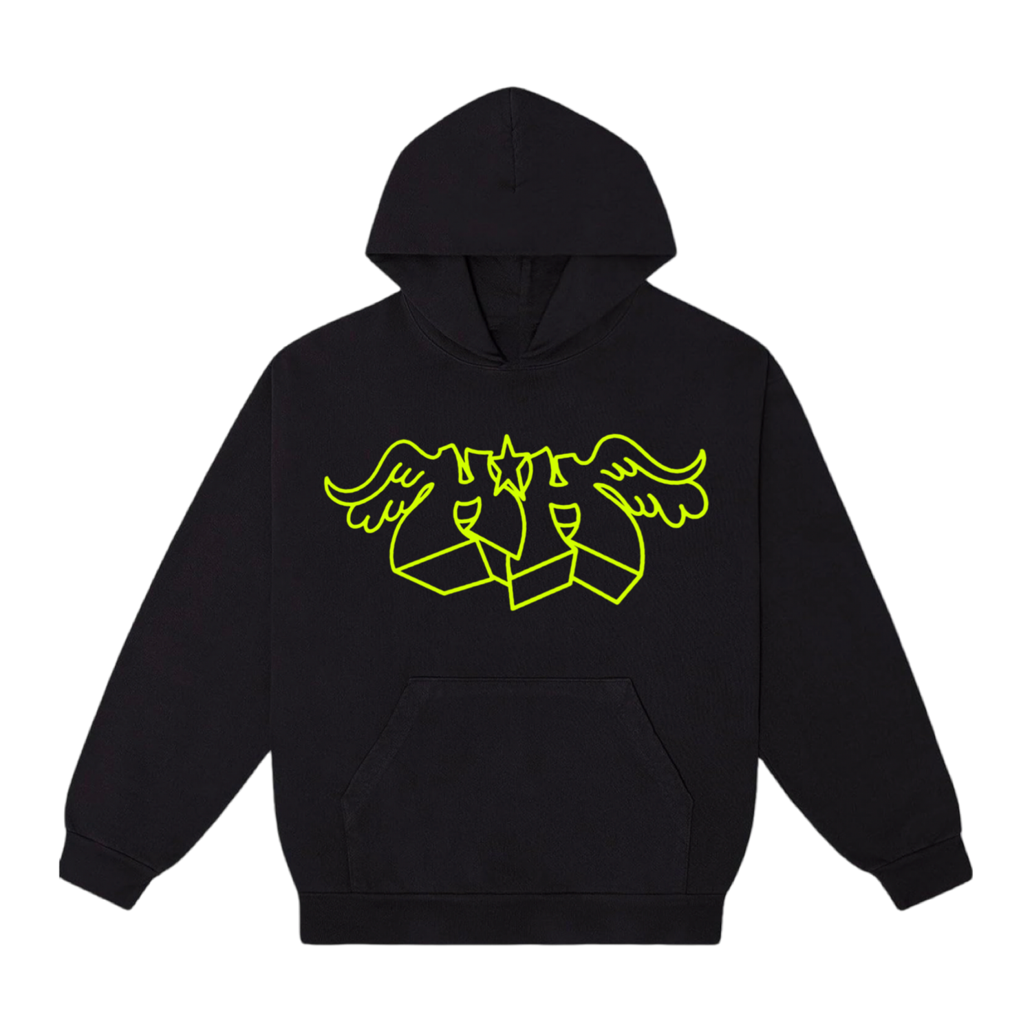 HH Wing Star Hoodie (Black/Yellow)