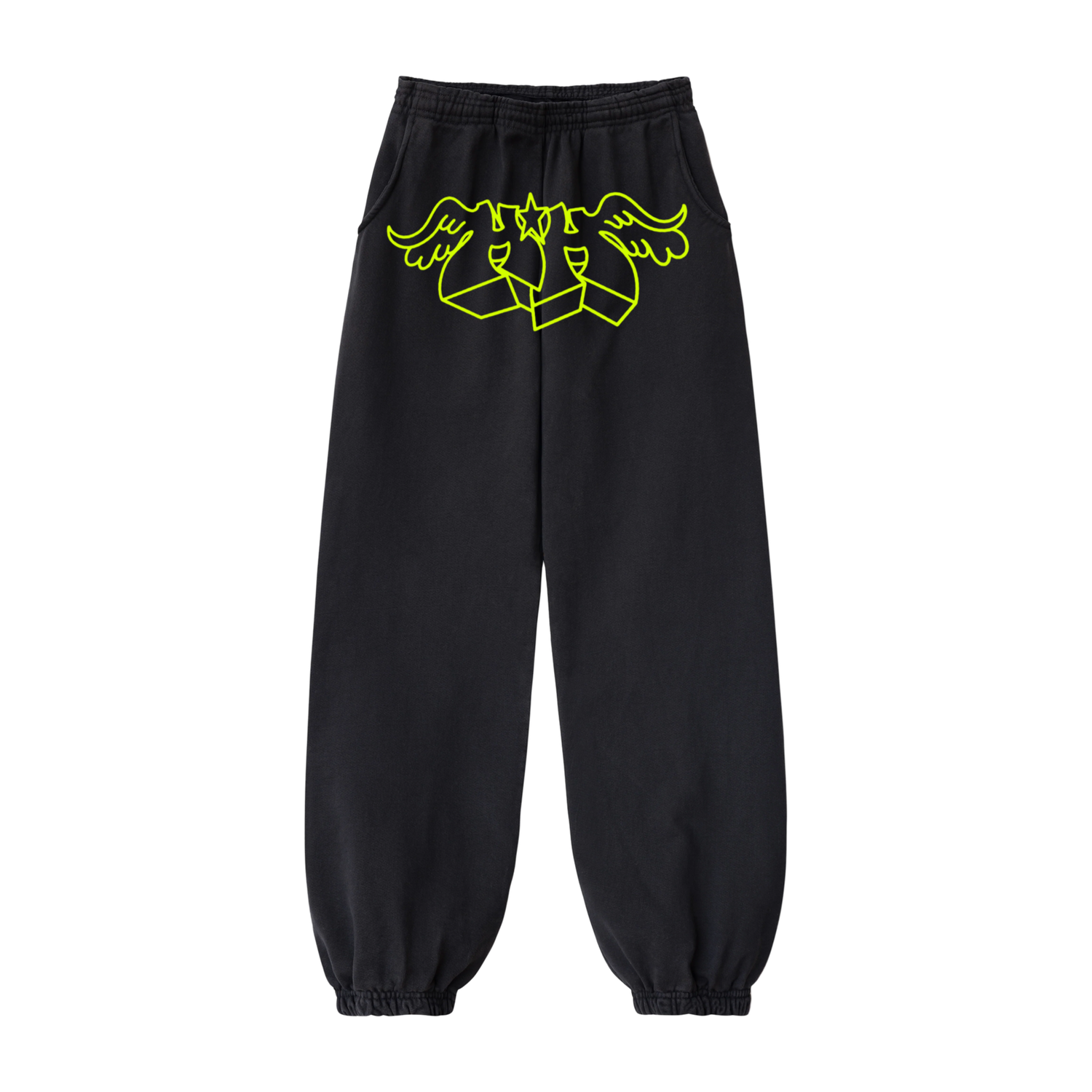 HH Wing Star Sweatpants (Black/Yellow)