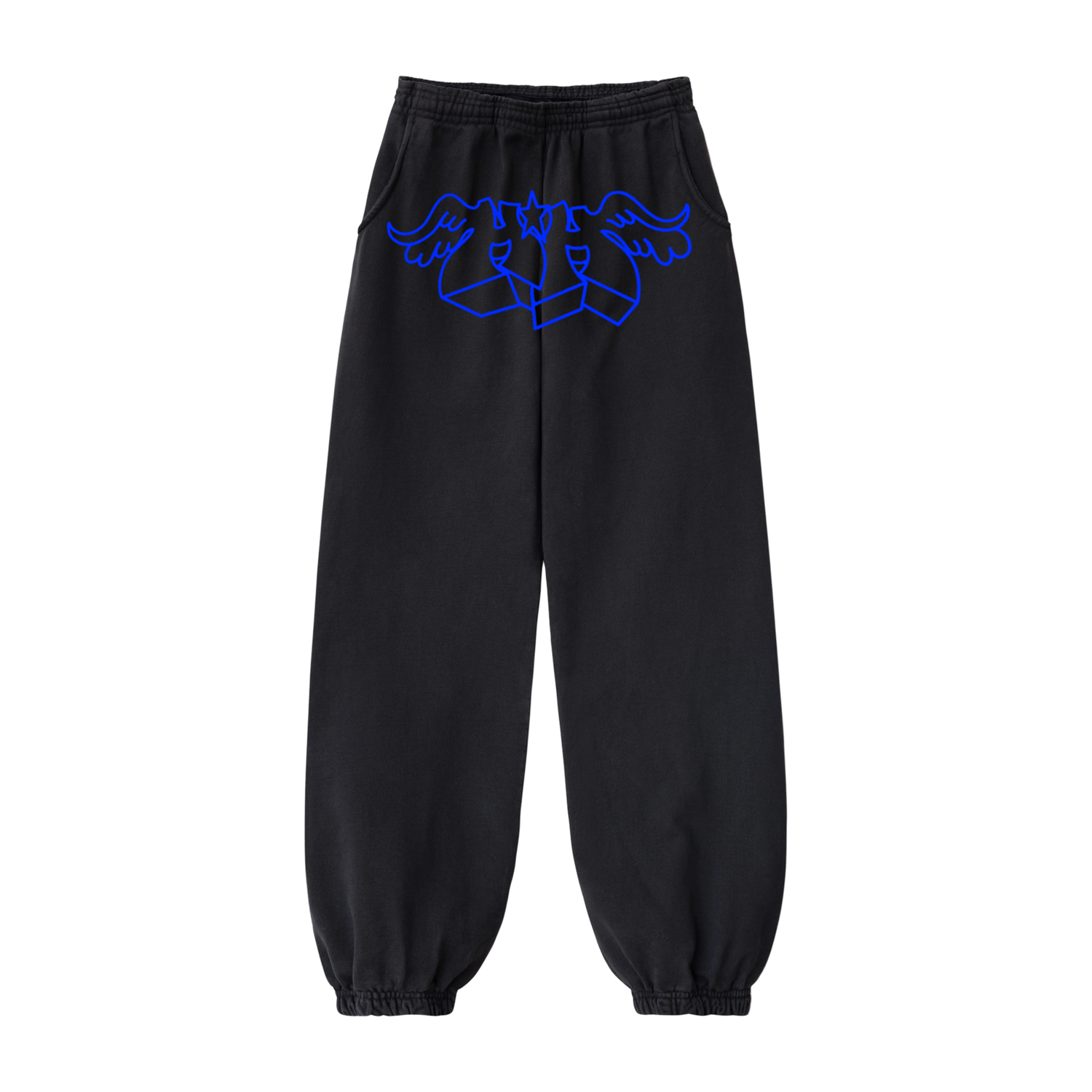 HH Wing Star Sweatpants (Black/Blue)