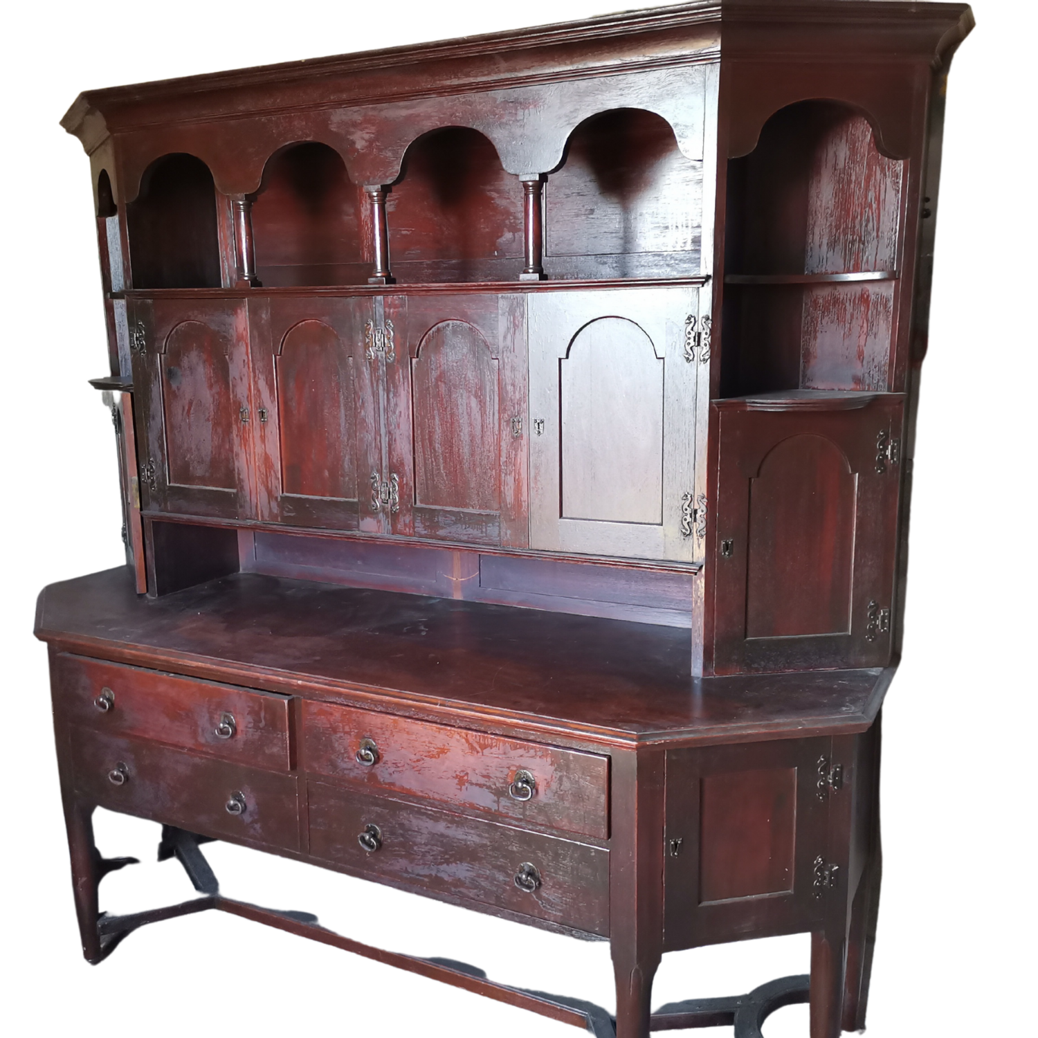 Teak Dresser on sideboard -2 piece sold together
