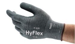 Ansell hyflex cut 3; grey; sz 6 -11   (#11-531)