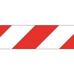 Danger barrier tape 100m red/wht 75mm wide