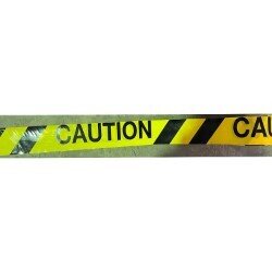 Caution barrier tape 100m yellow 75mm wide