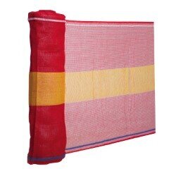 Safety barrier mesh c/w yellow stripe 50m roll