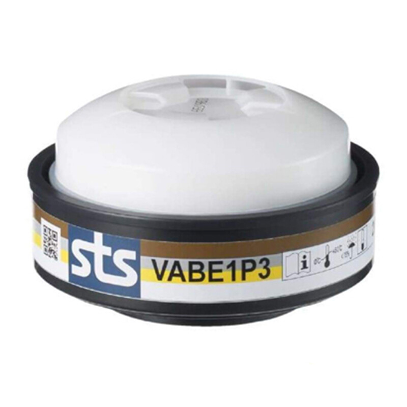 STS VABE1P3 PAPR Filter _0rganic, inorganic, sulphur dioxide and other acidic gases &amp; vapours, and particles.