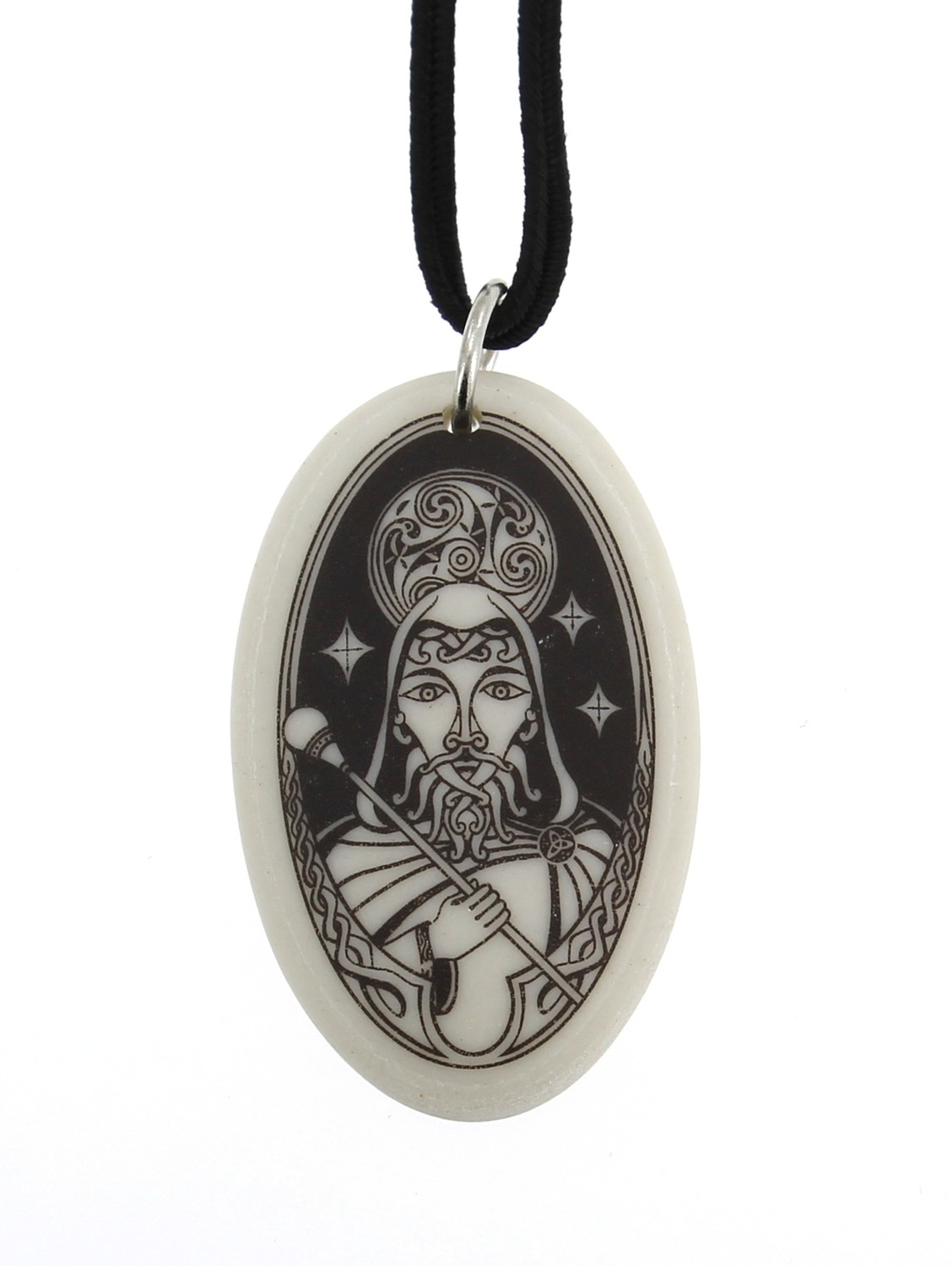 Merlin Oval Handmade Porcelain Pendant