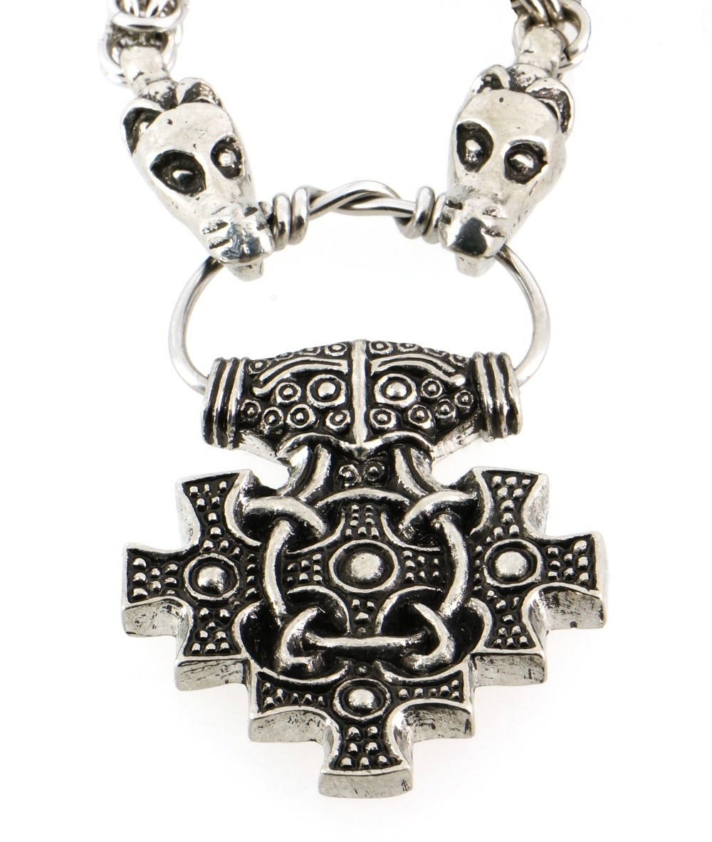 Norse Viking York Hiddensee Style Mjolnir Thor Hammer Handmade Pewter Pendant Necklace