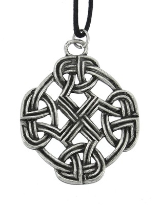 Courtney Davis Celtic Eternal Knot Cross Handmade Pewter Pendant