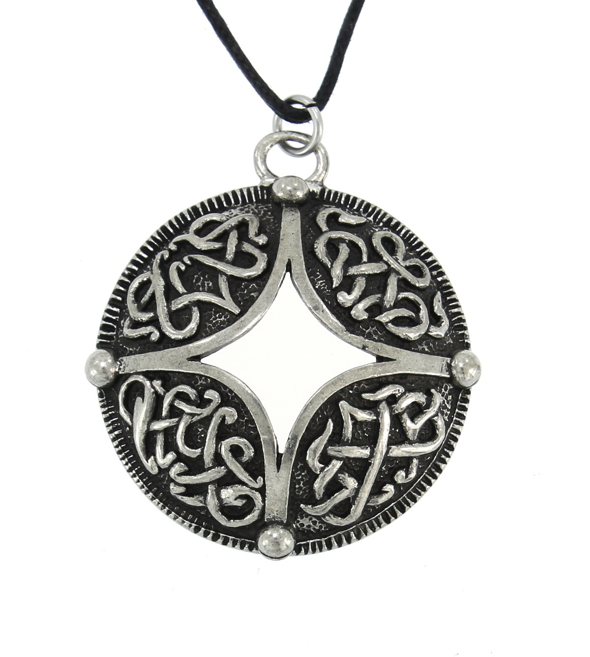 Courtney Davis Viking Knotwork Pentney Cross Handmade Pewter Pendant