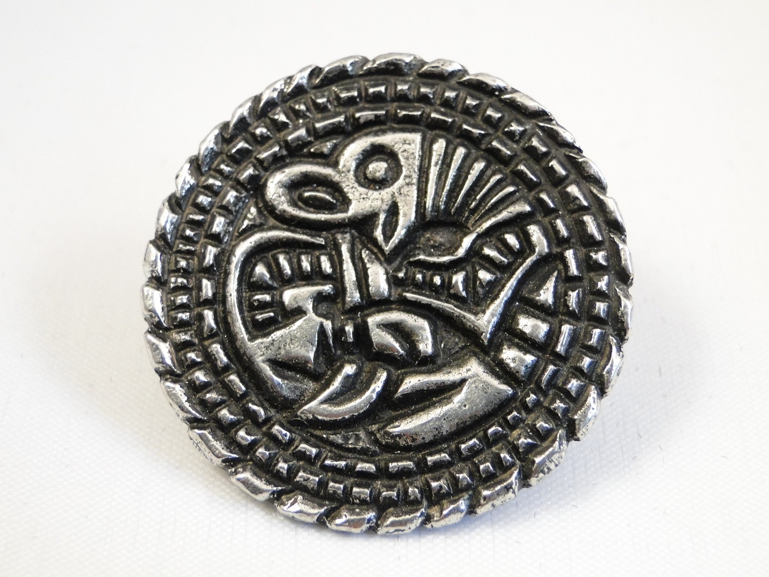 Viking Small York Disc Saxon Style Handmade Pewter Brooch