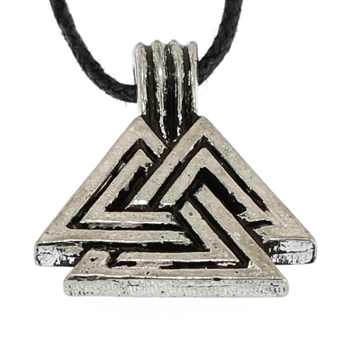 Double Viking Valknut Knot Handmade Pewter Pendant