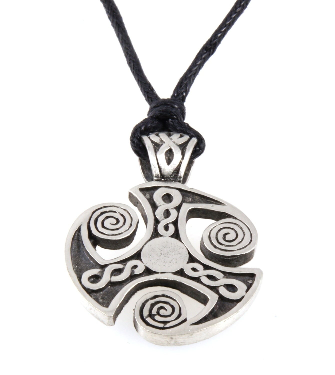 Celtic Destiny Knot Handmade Pewter Pendant #1 ~ Hope and Faith