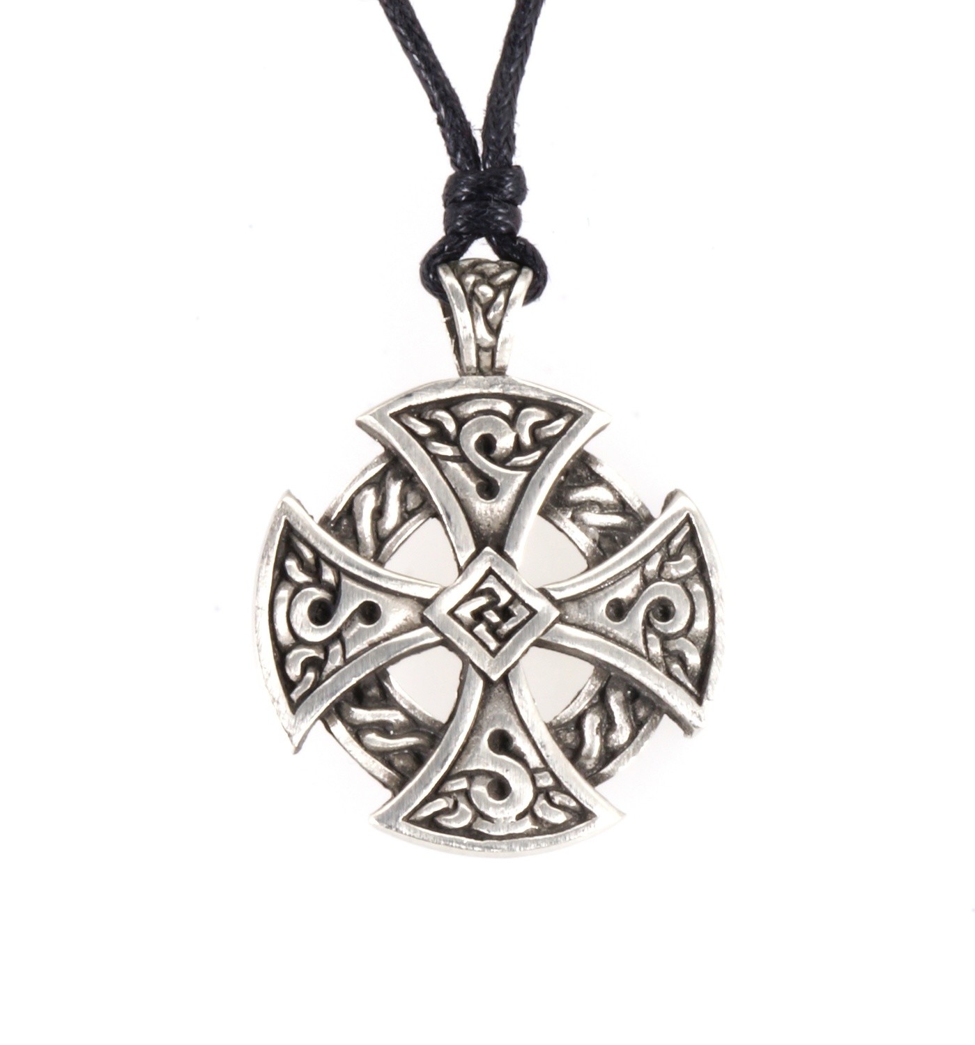 Celtic Ring Cross Handmade Pewter Pendant
