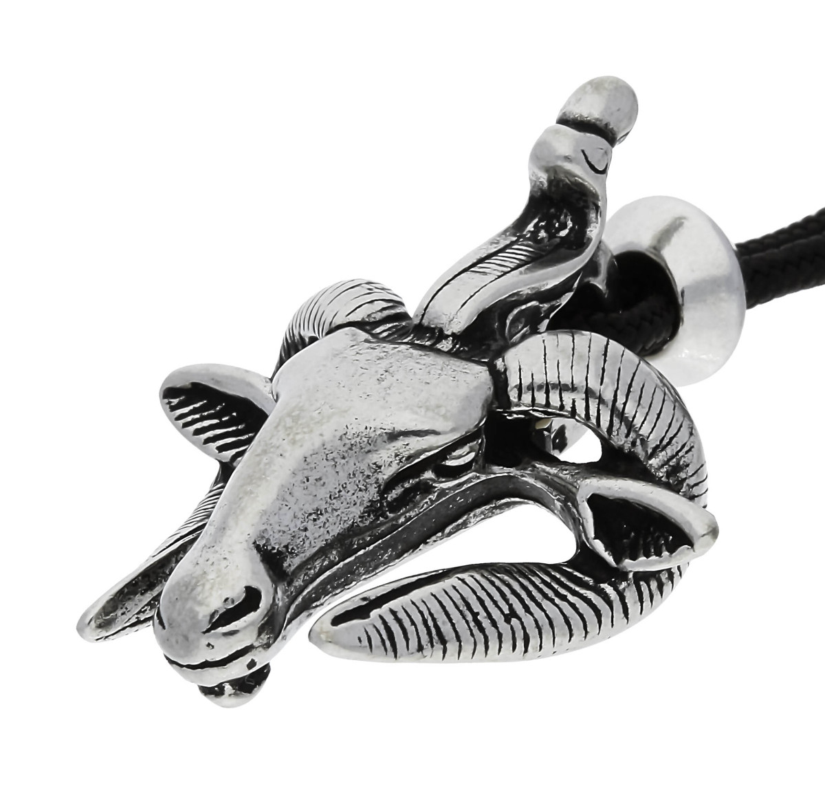 Ram Headed Egyptian God Khnum Handmade Pewter Pendant