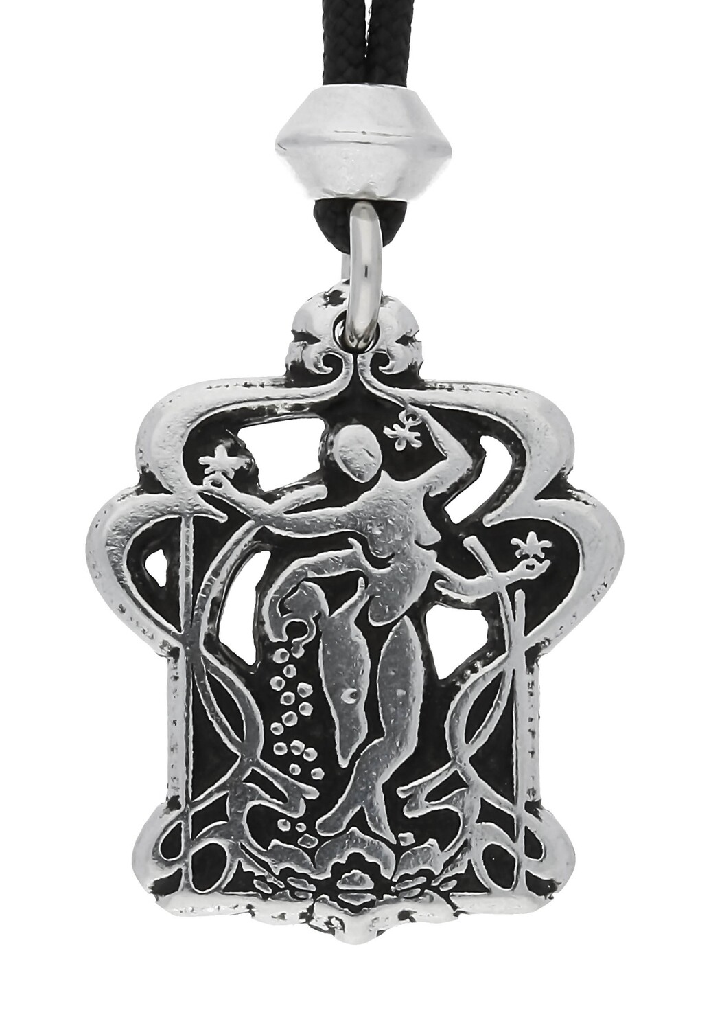 Lakshmi Prosperity Goddess Handmade Pewter Pendant