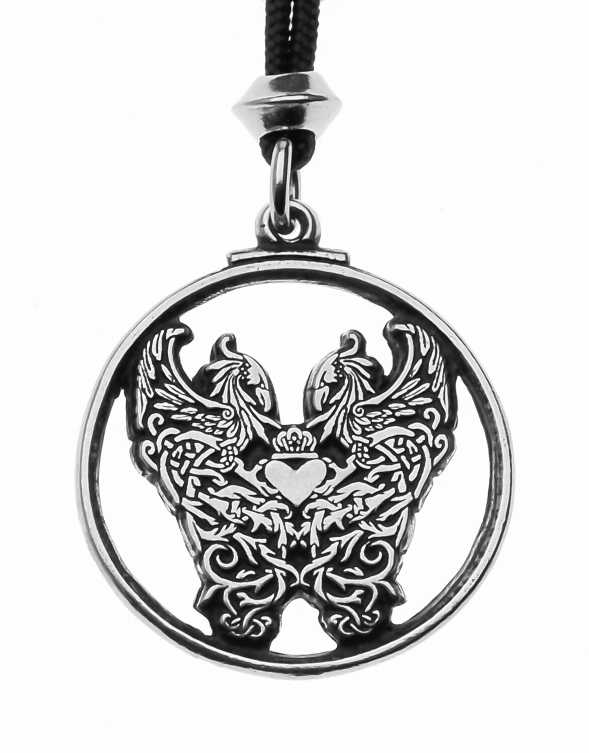 2 Phoenix Mystic Handmade Pewter Pendant ~ Resurrection, Immortality