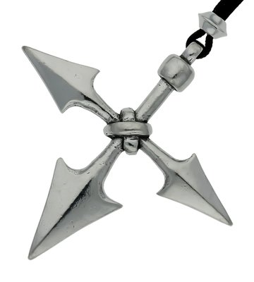 Large Viking Warrior Spear Barbarian Cross Handmade Pewter Pendant Large Viking Warrior Spear Barbarian Cross Handmade Pewter Pendant
