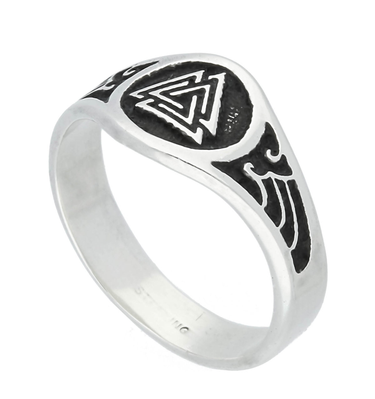 Viking Warrior&#39;s Valknut Handmade Sterling Silver Ring