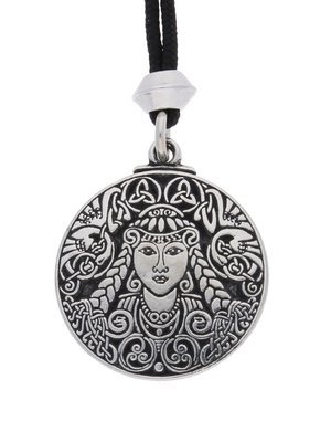 Brigid Celtic Goddess Handmade Pewter Pendant