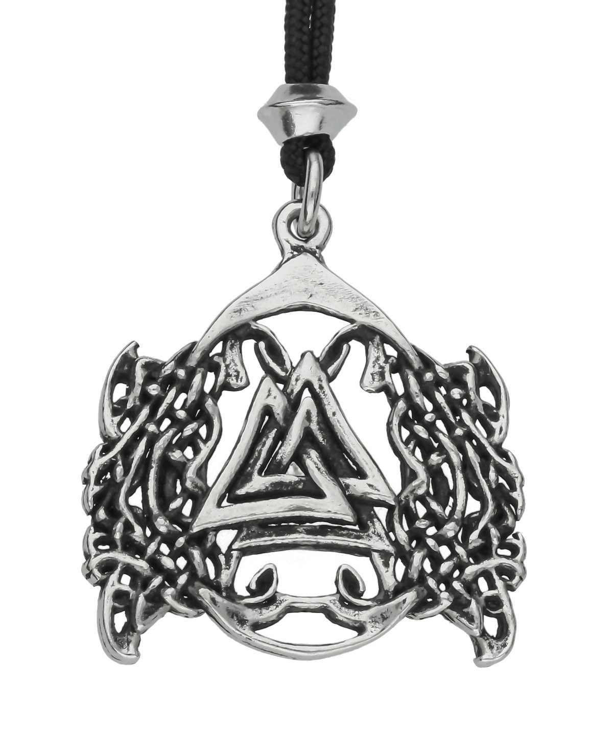 Viking Valknut Knot of the Fallen Handmade Pewter Pendant