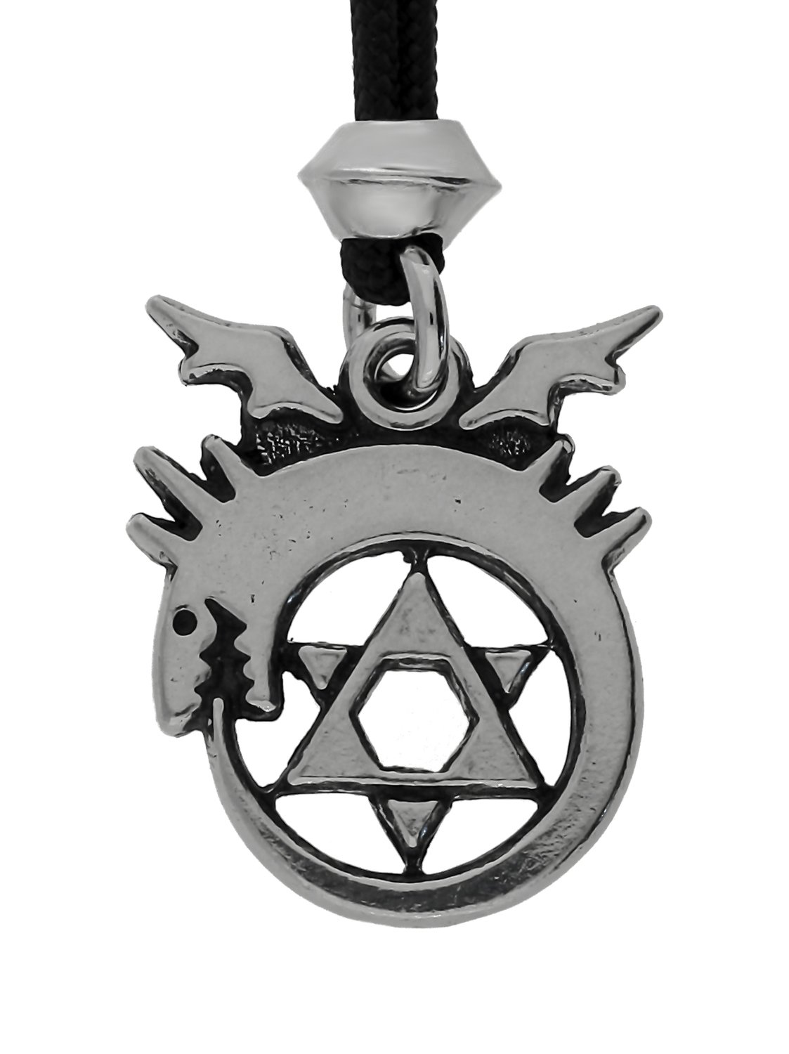 Ouroboros Serpent Gothic Handmade Pewter Pendant