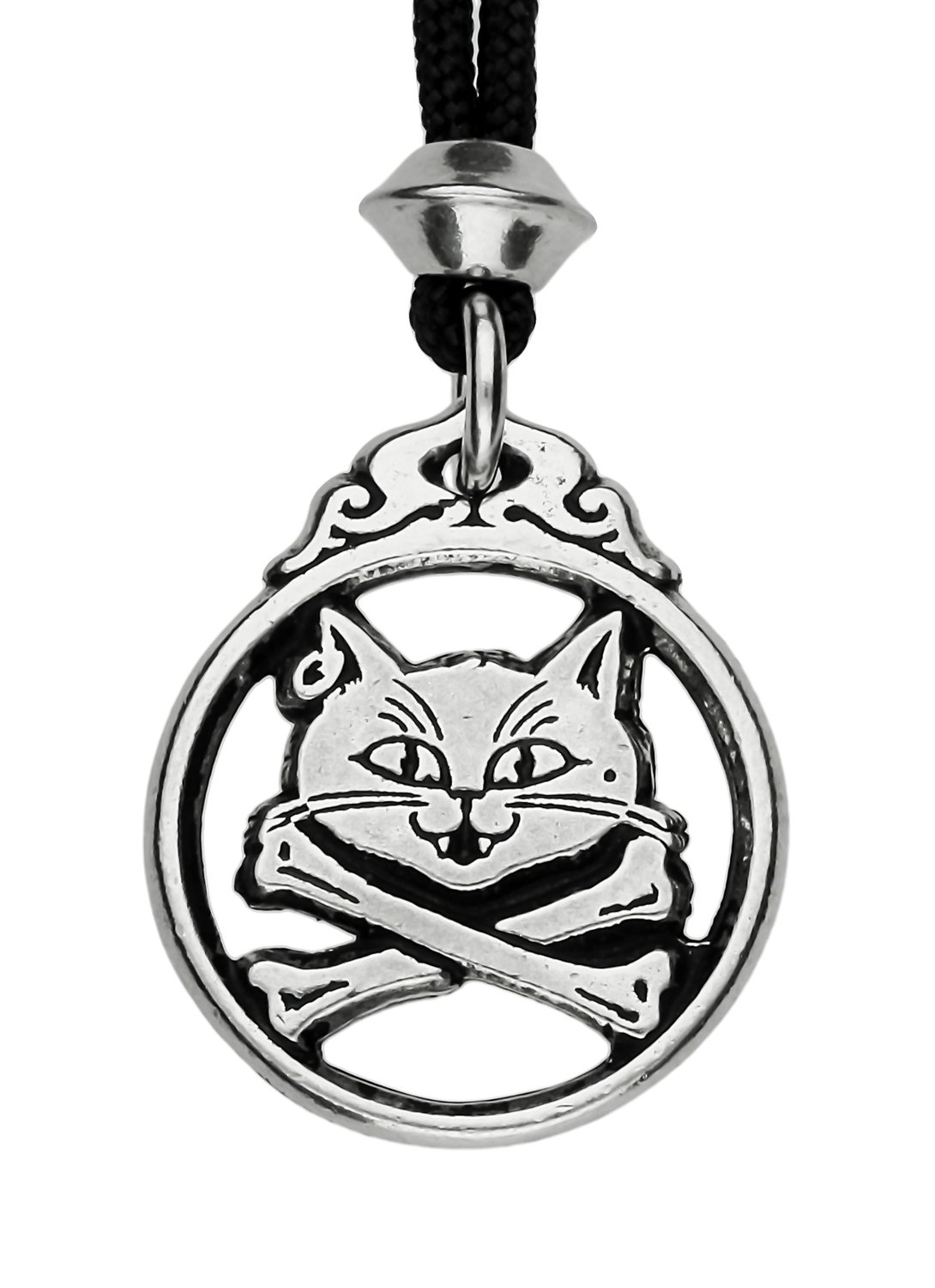 Pirate Companion Captain Kitty Cat Handmade Pewter Pendant