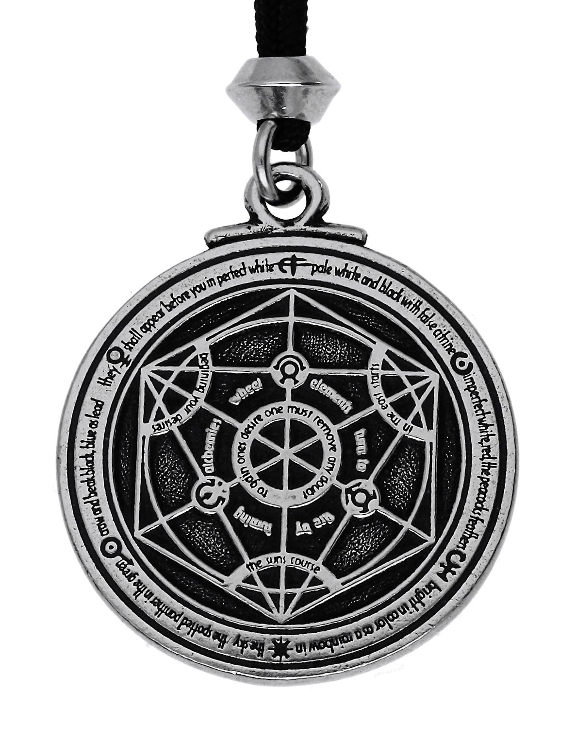 Alchemy Circle of Transformation Handmade Pewter Pendant