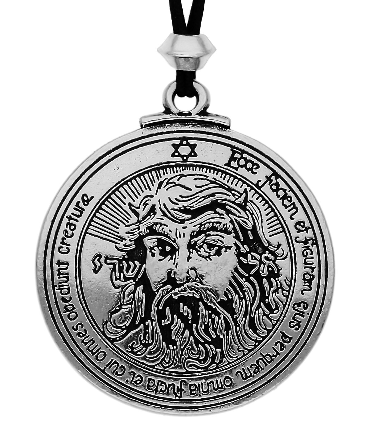 1st Pentacle The Divine Sun Solomon Seal Talisman Handmade Pewter Pendant