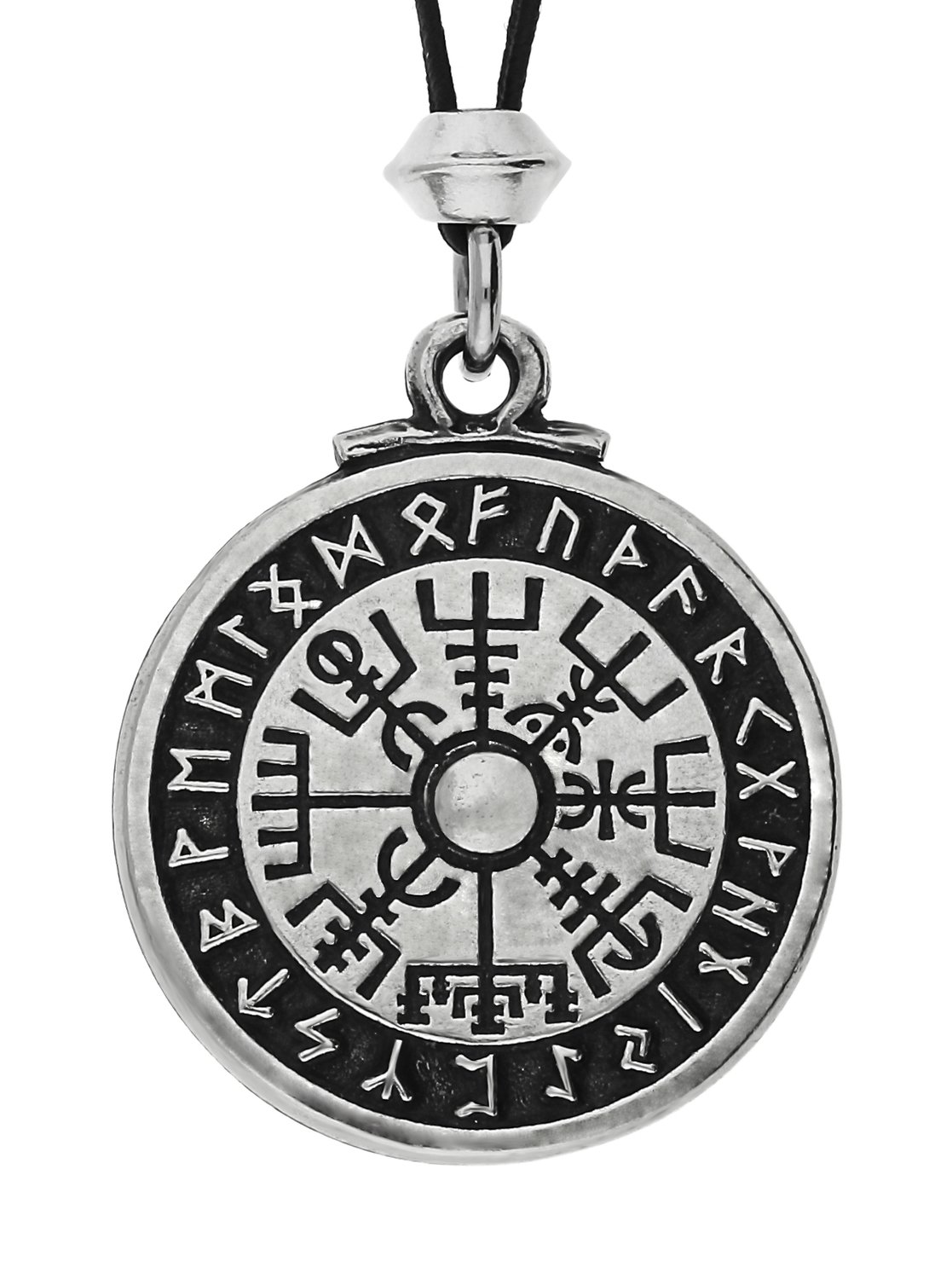 Viking Vegvsir Compass Handmade Pewter Pendant