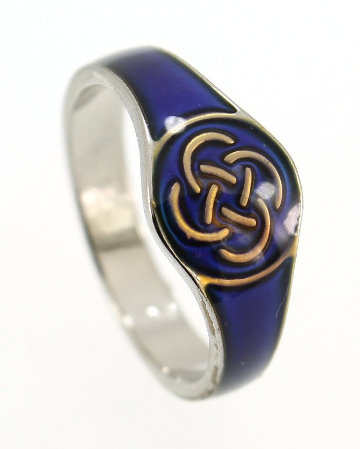 Enamel Celtic Love Knotwork #1 Colour Change Mood Ring