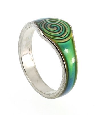 Enamel Celtic Spiral Colour Change Mood Ring