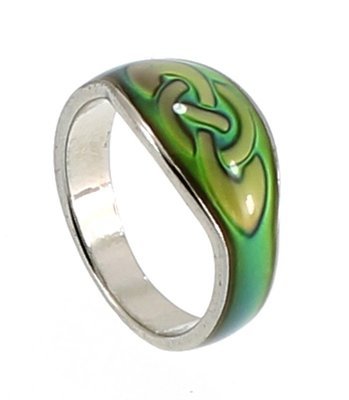 Enamel Celtic Love Knotwork #2 Colour Change Mood Ring