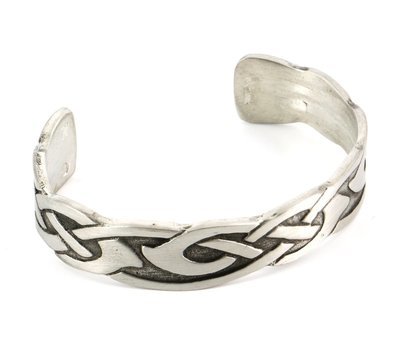 Celtic Interlaces Matte Finish Handmade Pewter Cuff Bracelet Celtic Interlaces Matte Finish Handmade Pewter Cuff Bracelet