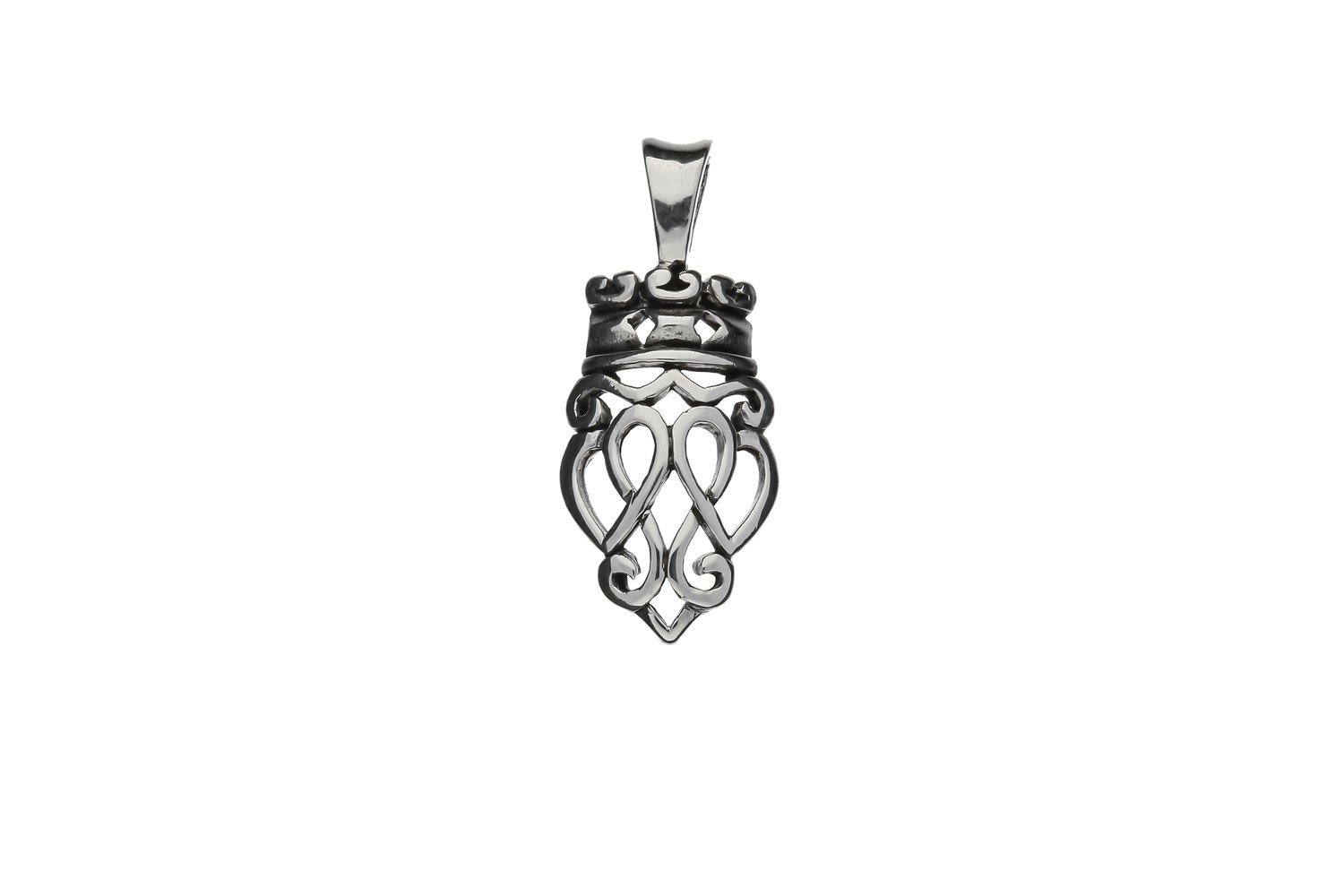 925 Sterling Silver Celtic Scottish Luckenbooth Pendant with Sterling Silver Chain