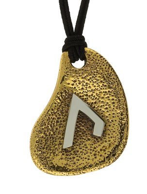 Uruz Rune of Attainment 2nd Runic Letter Handmade Bronze Pendant