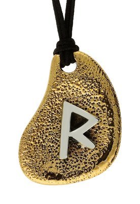 Raidho Rune of Psychic Communication 5th Runic Letter Handmade Bronze Pendant