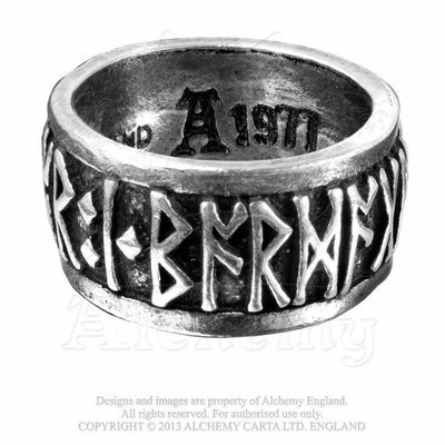 Alchemy Norse Runeband Pewter Ring