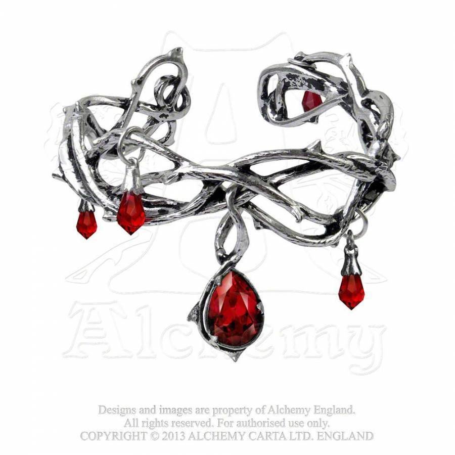 Alchemy Passion Swarovski Crystal Drops Pewter Bracelet