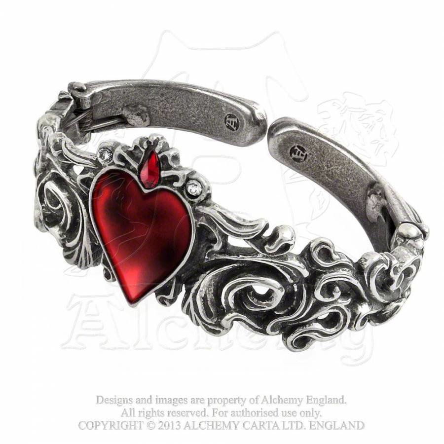 Alchemy Betrothal Heart Swarovski Pewter Bracelet