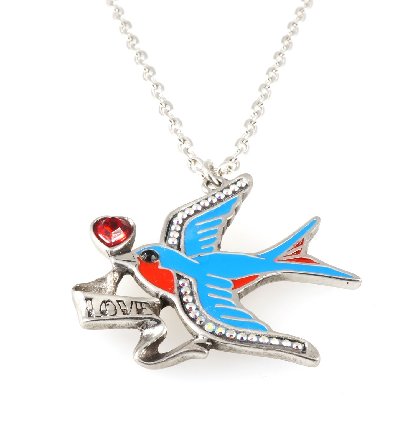 Alchemy Swallow Love Pewter Pendant