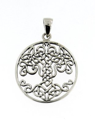925 Sterling Silver Tree of Life Pendant #2 with 18 inch Chain
