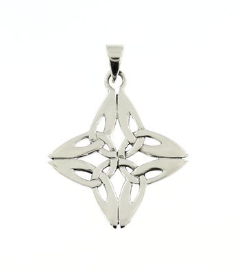 925 Sterling Silver Celtic 4-Triquetra Pendant with 18 inch Chain 925 Sterling Silver Celtic 4-Triquetra Pendant with 18 inch Chain