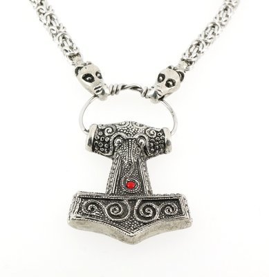 Norse Viking Skane Thor Hammer Pewter Handmade Pendant Necklace Norse Viking Skane Thor Hammer Pewter Handmade Pendant Necklace