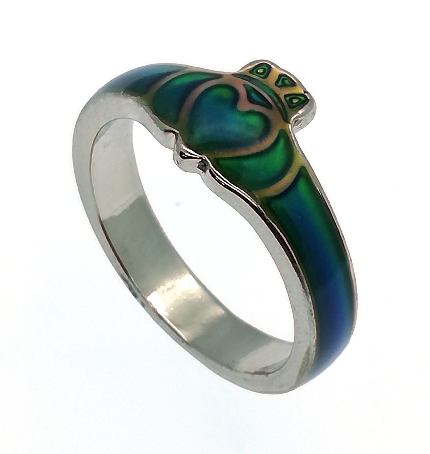 Enamel Celtic Claddagh #1 Colour Change Mood Ring