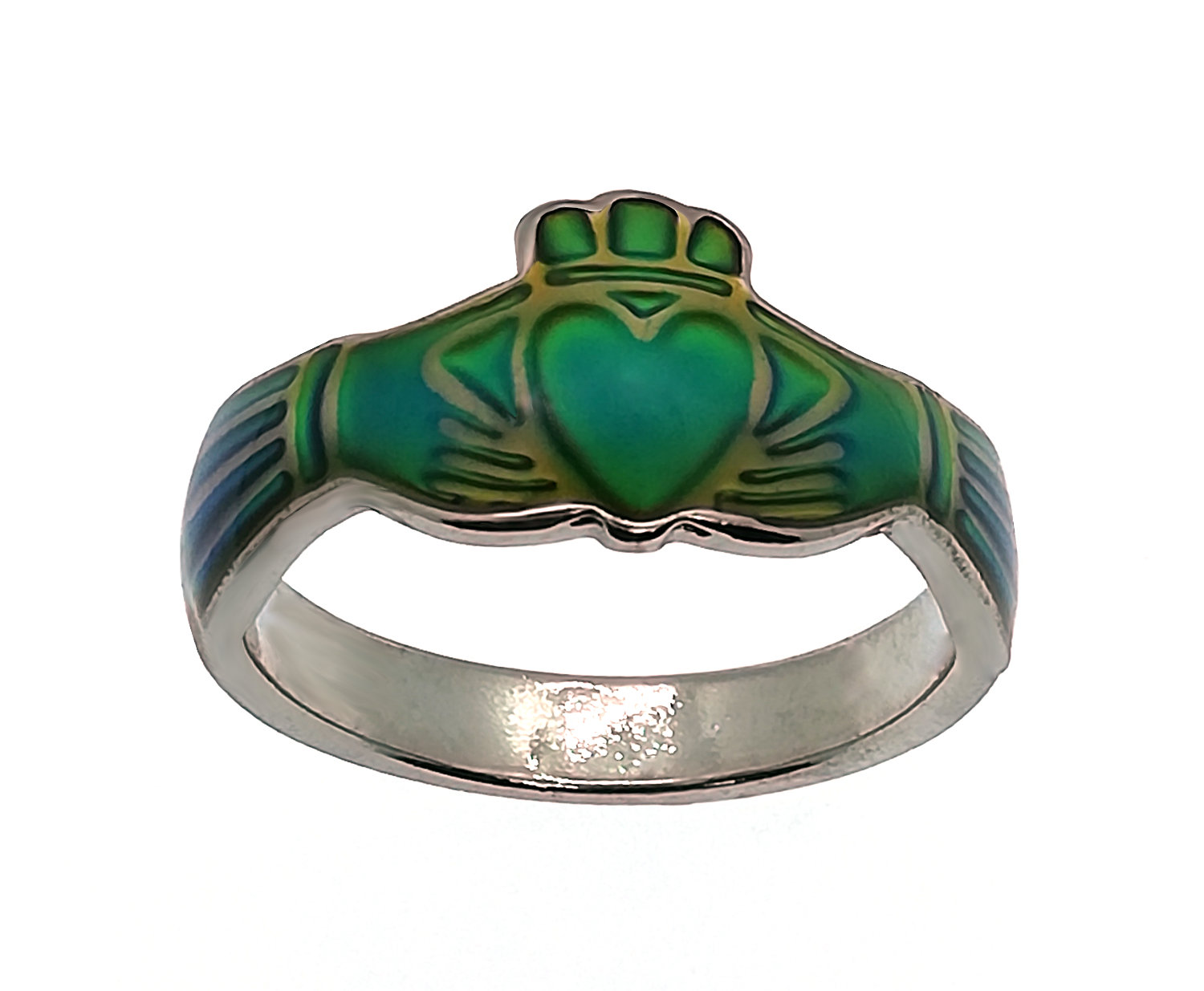 Enamel Celtic Claddagh #2 Colour Change Mood Ring