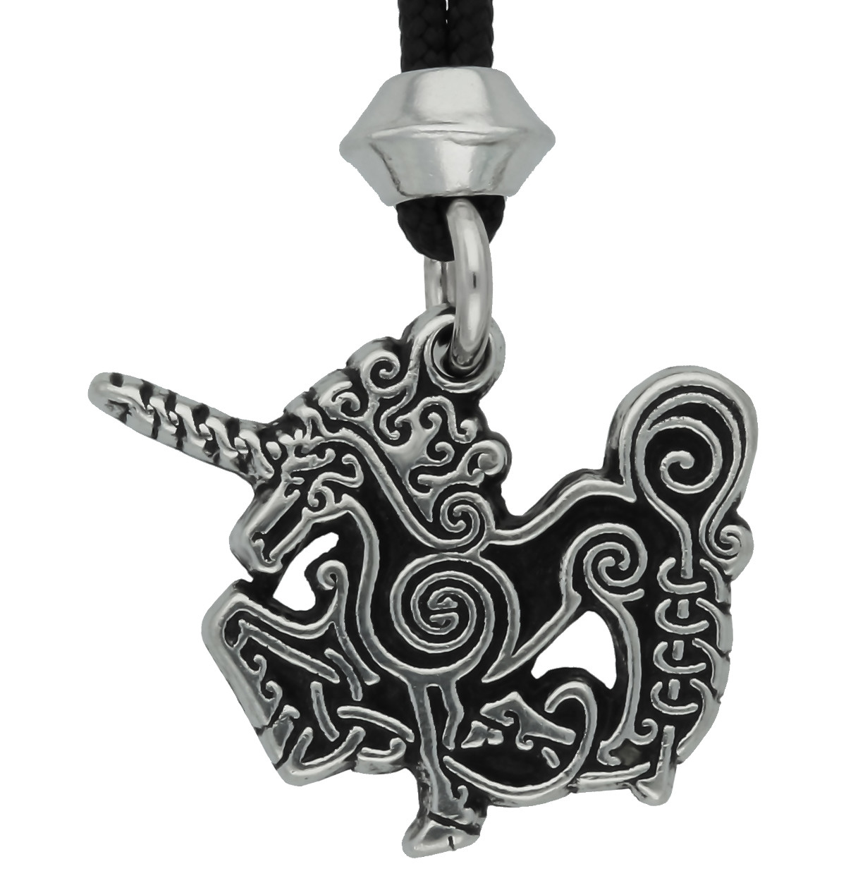 Mystical Celtic Unicorn Handmade Pewter Pendant