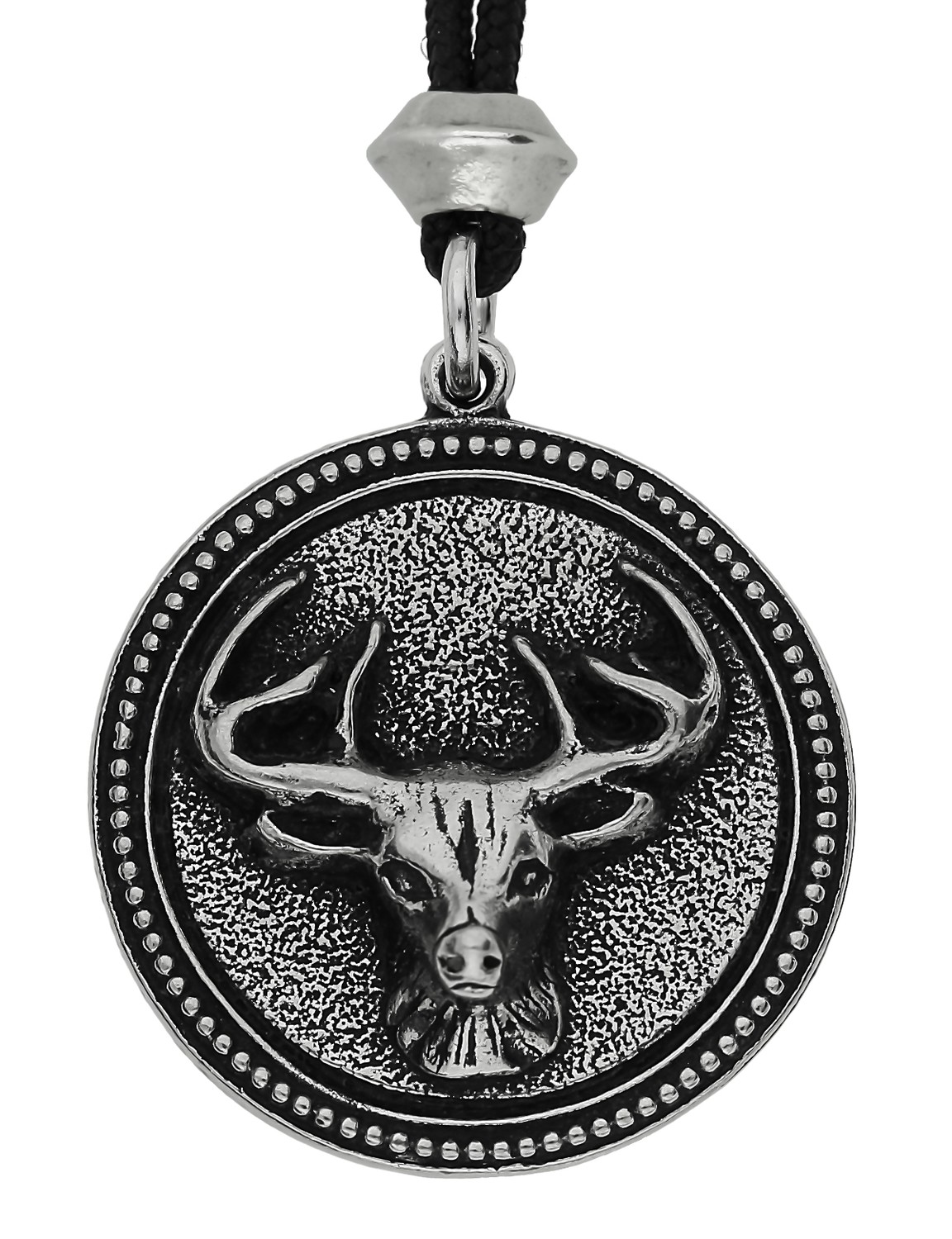 Stag Sacred Totem Handmade Pewter Pendant ~ Rebirth, Prowess