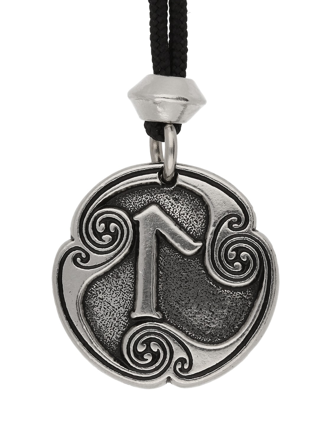 Viking Laguz 21st Rune of Intuition Handmade Pewter Pendant